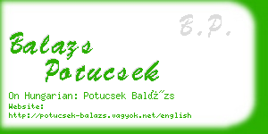 balazs potucsek business card